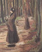 Tow Women in the Woods (nn04) Vincent Van Gogh